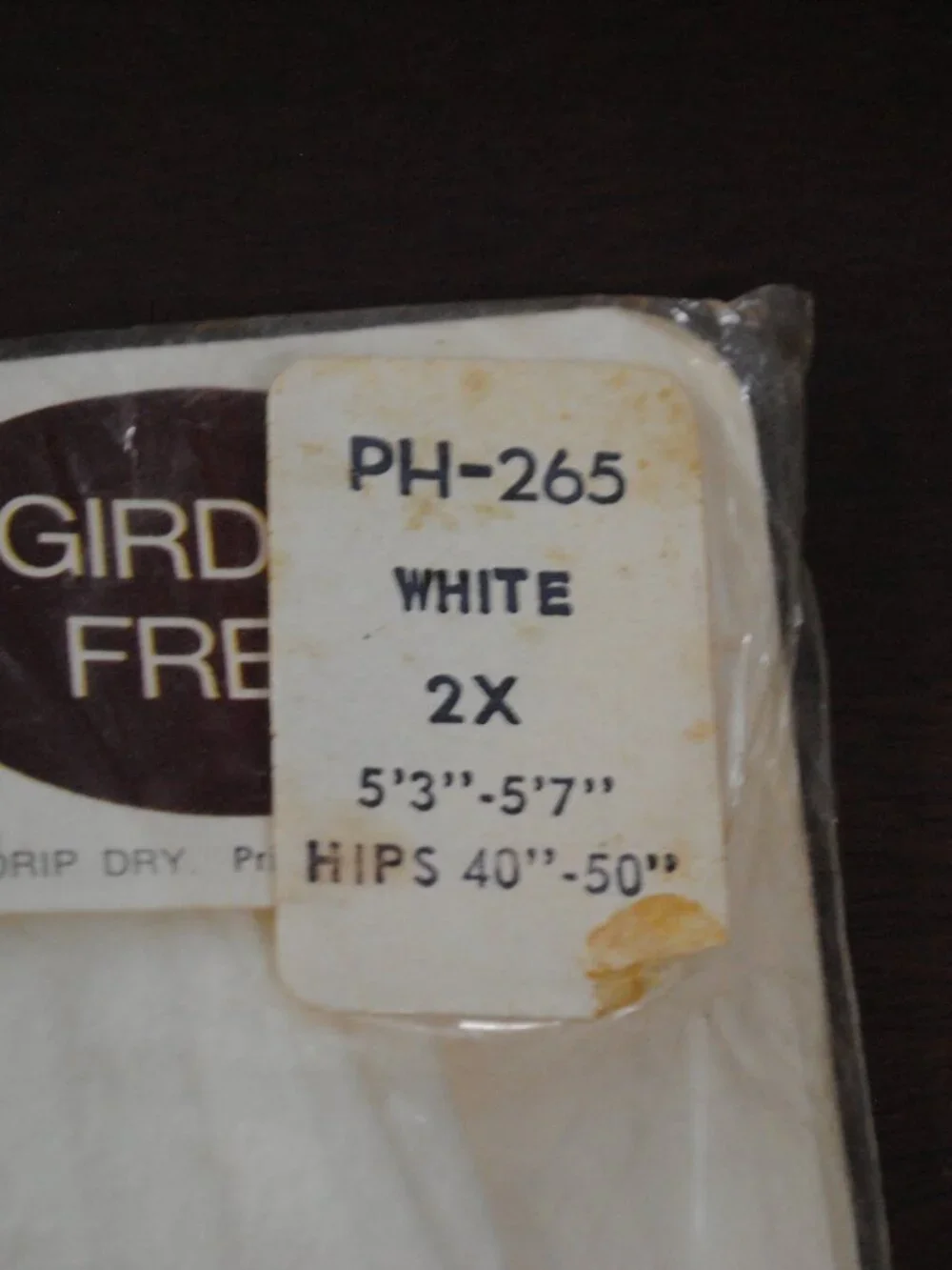 Vintage Extra Width White Panty Hose Plus Size 2X 1960s-70s Sealed NOS